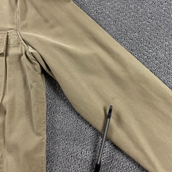 Vintage Old Navy Military Field Jacket Coat Men's Large Khaki Button Up - Picture 10 of 16